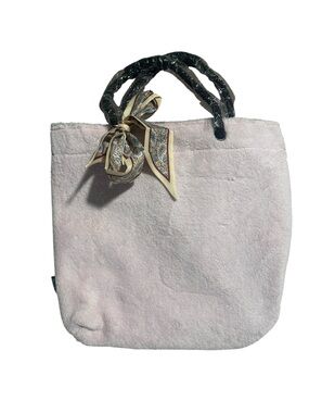 Marykay Pink Plush Tote Bag with Scarf Accent